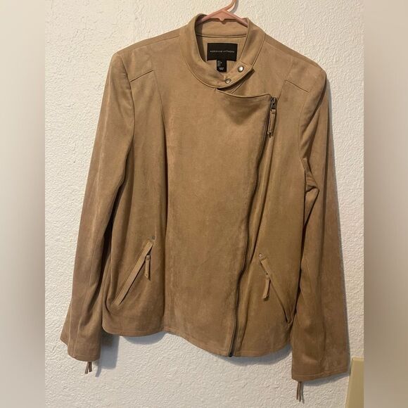 Adrienne Vittadini faux suede jacket sz L - Picture 1 of 7